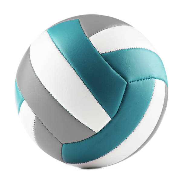 istock Leather volleyball isolated on a white background 828183012