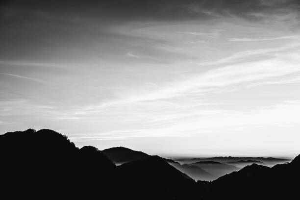 istock Black and white - sunset in Angeles National Forest 828190636
