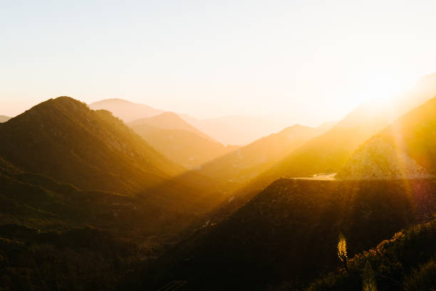 istock Sunset in mountain range above Los Angeles 828190648