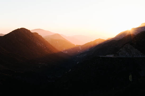 istock Sunset in mountain range above Los Angeles 828190658