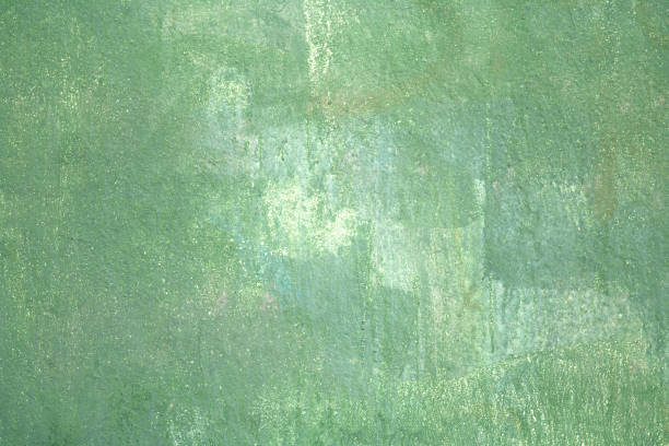 istock concrete wall painted in green color, texture plaster close-up 828201112