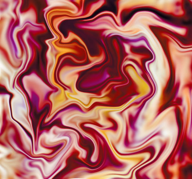 istock Marble abstract background. Mesh liquid surface digital illustration. Stone texture with red and yellow paint dri 828204400