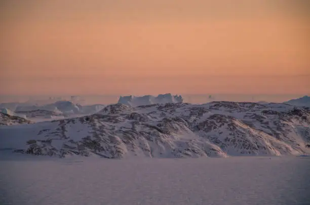 These pictures were taken at Larsemann hills at antarctica on 07-11-2017. The clear skies and the pure clarity of sky is really awesome. This picture was taken after the end of polar nights at Antarctica. There was visible mirage phenomenon and a minute view of the sun just peeping above the horizon.