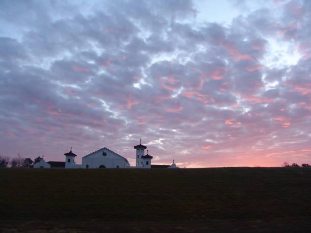 Fiery clouds at sunrise in rural Central Florida