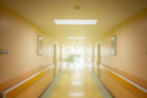 defocussed hospital corridor