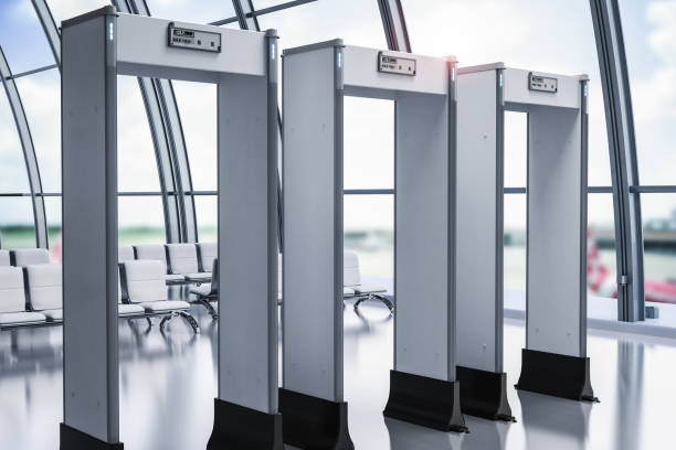 istock security gates or metal detectors in airport 828241292