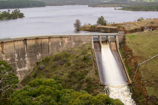 istock Water Released at Myponga Dam, South Australia 828245286