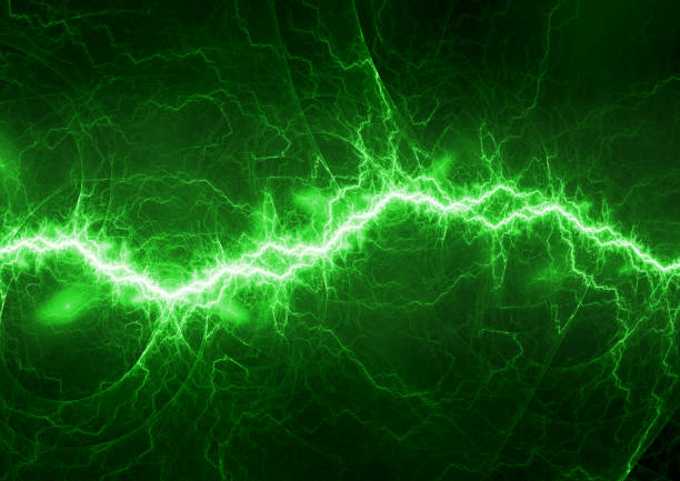 istock Green power, plasma and lightning background 828248424