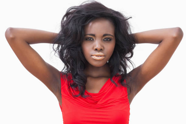 istock Woman standing hands on neck 828255600