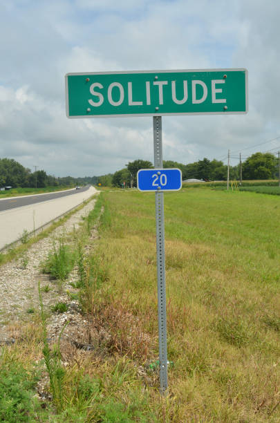 istock rural highway roadside sign SOLITUDE 828255666
