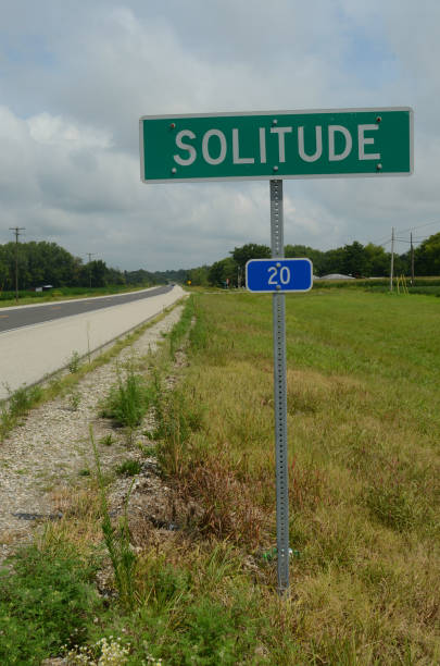 istock rural highway roadside sign SOLITUDE 828255804