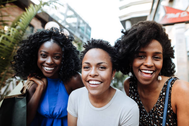 Three Happy Friends Stock Photo - Download Image Now - Friendship