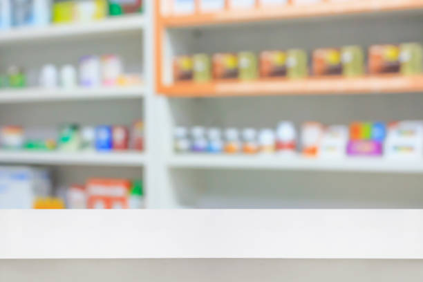 istock pharmacy table in the pharmacy drugstore 828299444
