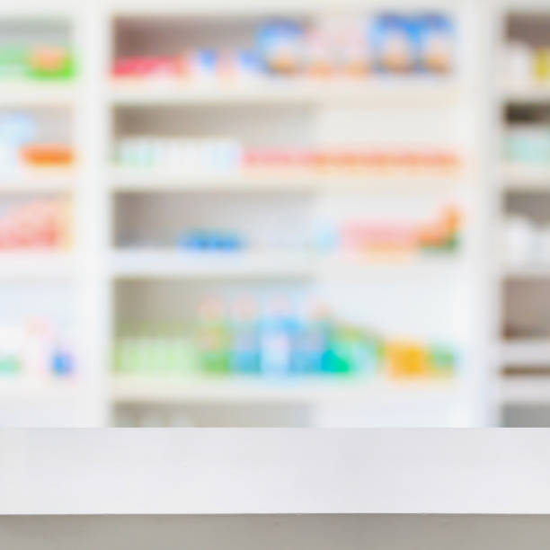 istock pharmacy table in the pharmacy drugstore 828299526