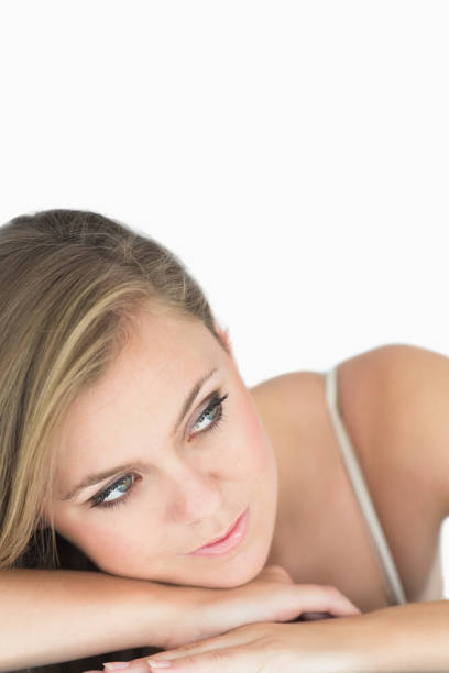 istock Calm woman looking away 828307152