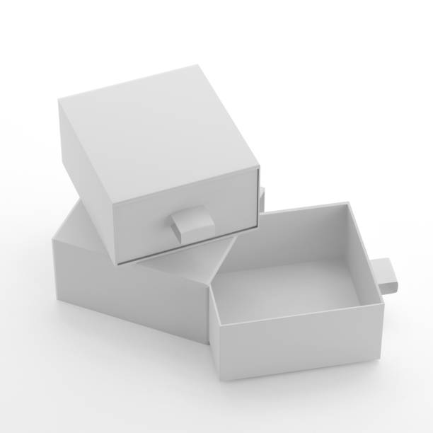 istock Elegant Square Sliding Gift Box On White Background 828357538
