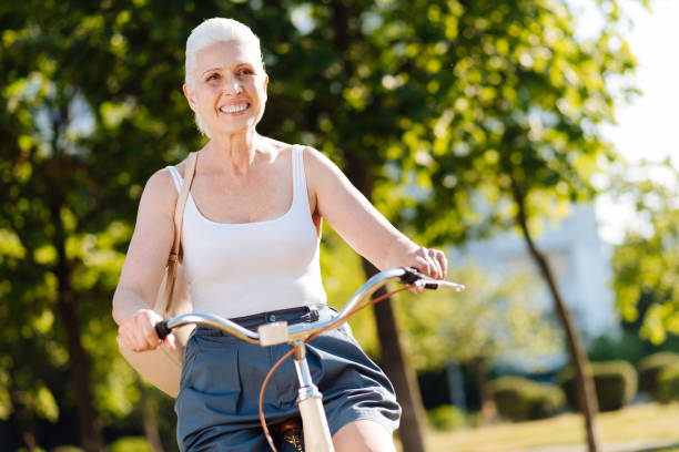 istock Charming healthy woman keeping smile on her face 828364456