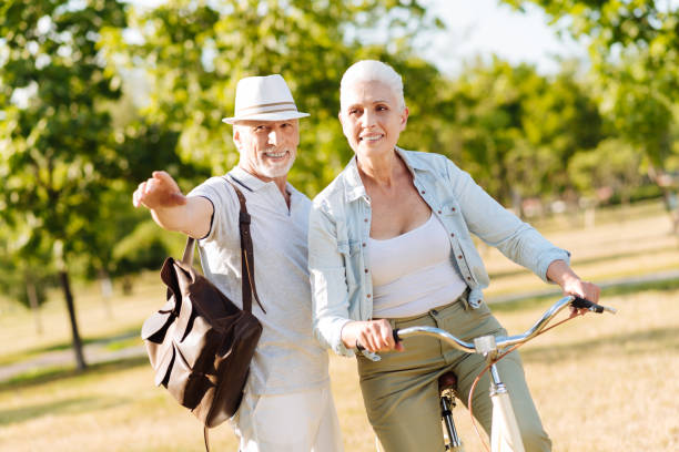 istock Attentive blonde following her husband 828368574