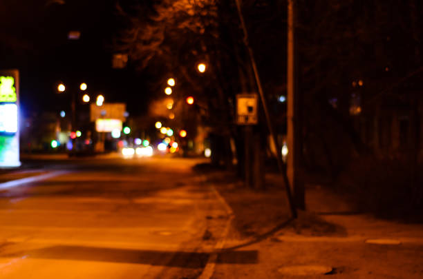 istock Blurred background of the car lights 828368760
