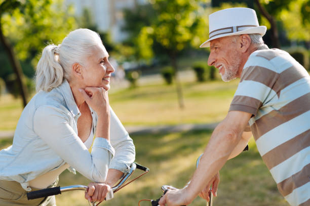 istock Two loving elderly people looking at each other 828372164