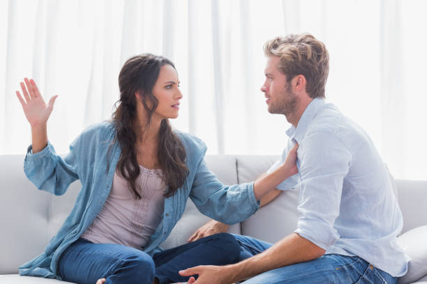 istock Woman about to slap her partner 828376820