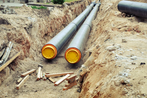 istock The process of laying of engineering heating systems. 828377666