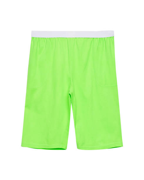 istock Chartreuse green boxer shorts isolated on white 828381450