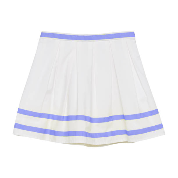 istock White skirt with blue three stripes isolated 828381484