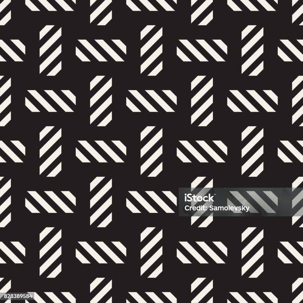 Crosshatch Vector Seamless Geometric Pattern Crossed Graphic Rectangles ...