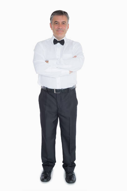 istock Man in shirt and dickey bow 828392586