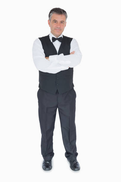 istock Waiter with crossed arms 828392668