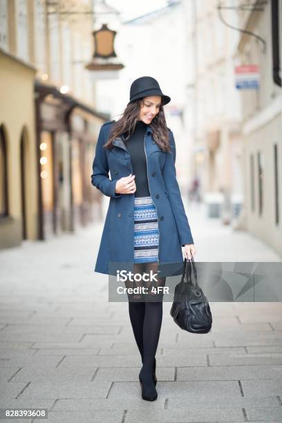 Downtown Fashion Streets Of Salzburg Stock Photo - Download Image Now - Women, Fashion, Autumn