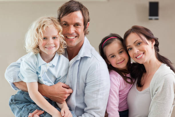 istock Lovely family posing together 828408204