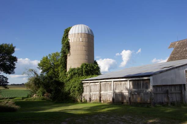 istock Vintage Barn shed and Silo 828408362