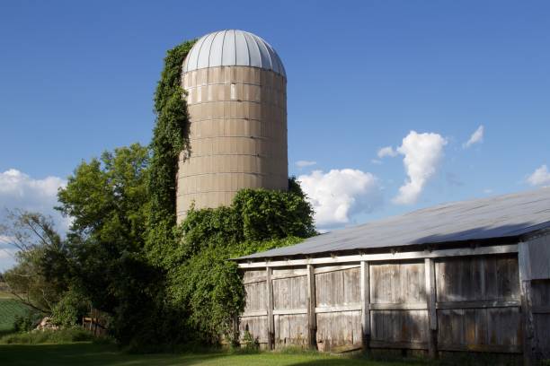 istock Vintage Barn shed and Silo 828408634