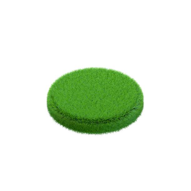 istock Patch of grass in form of circle. 3d isometric style. 828435656