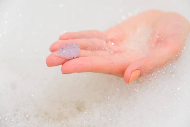 istock Body scrub with exfoliating particles. Selective focus. Closeup 828437816
