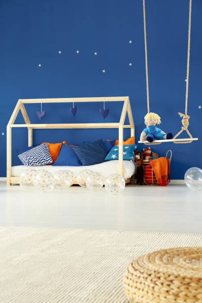 istock Bed and swing in kids room 828441212