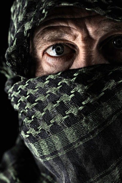 istock Mercenary wearing a kaffiyeh 828455236