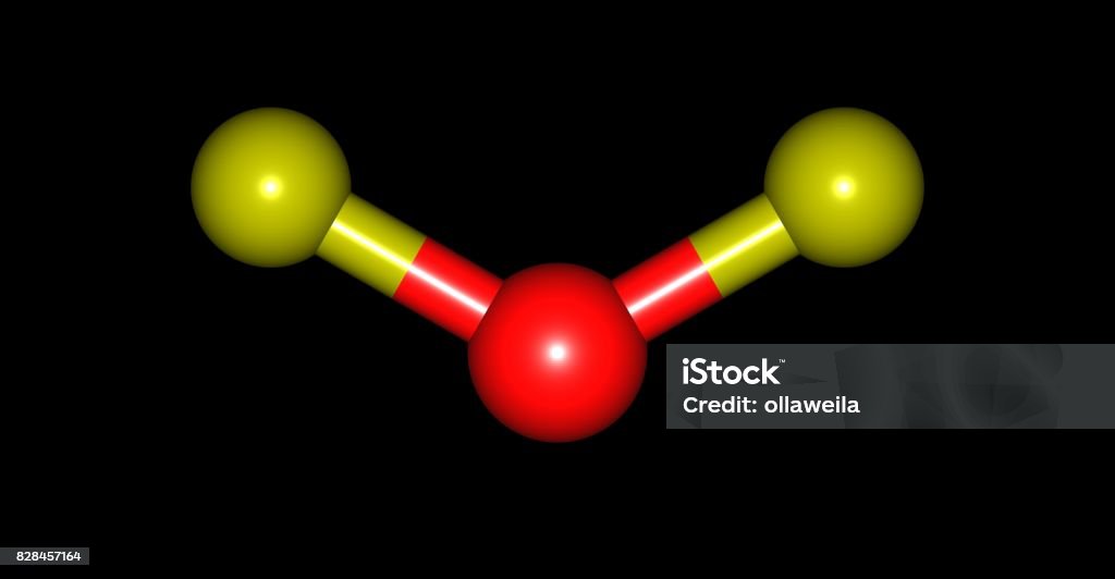 02f2 Structure Oxygen Difluoride Molecular Structure Isolated On Black Stock Photo ...