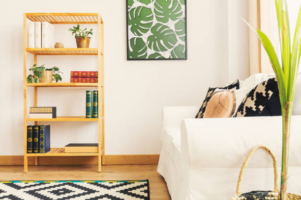 istock Bookshelf and sofa in room 828461112