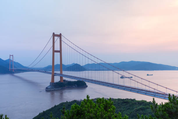 istock zhoushan xihoumen bridge in sunset 828465468