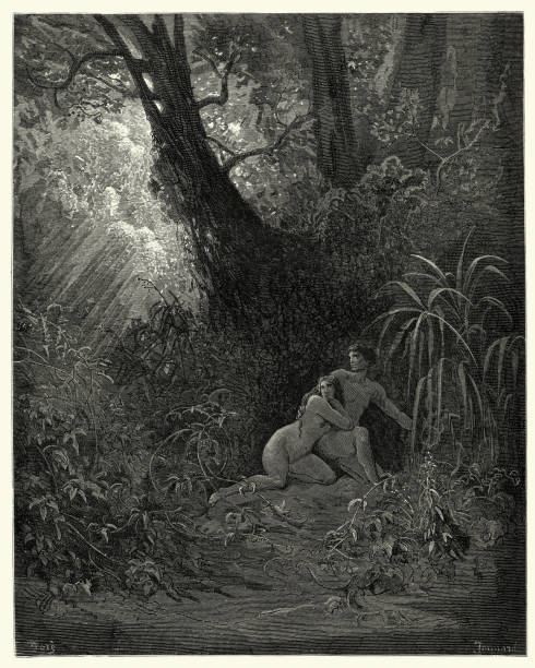 istock Milton's Paradise Lost -  hid themselves amoung, The thickest trees 828480498