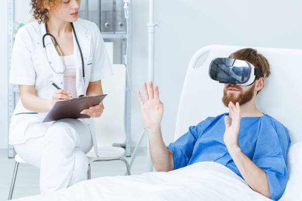 istock Patient in VR talking to doctor 828481652