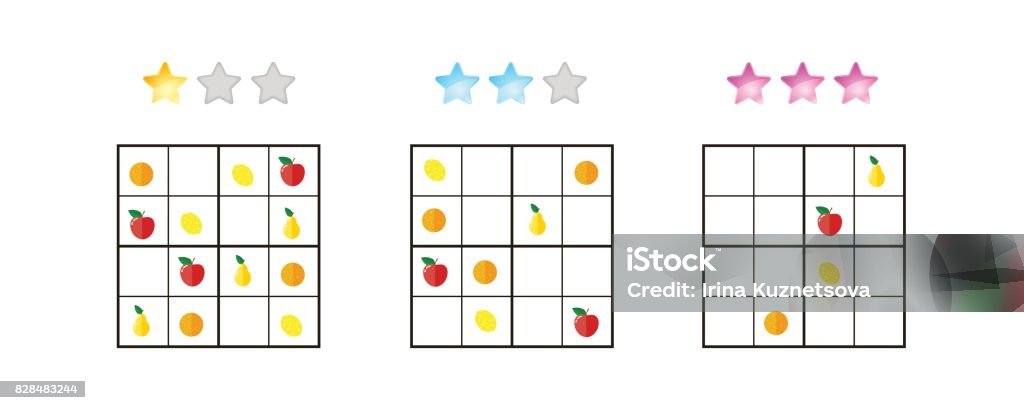 Jogo educativo de sudoku para crianças com bichinhos fofos