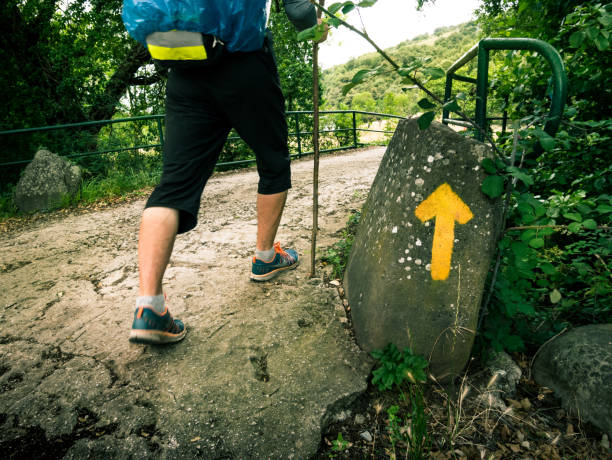 pèlerinage à camino de santiago - pèlerinage photos et images de collection