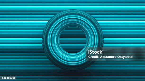 Abstract Background With Torus 3d Rendering Stretched Pixels Texture Stock Photo - Download Image Now