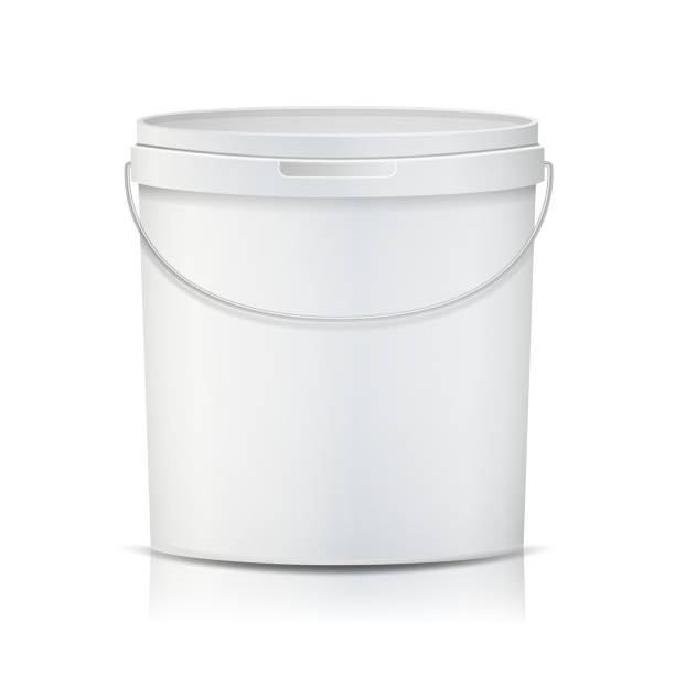 istock Realistic Bucket Vector. Template Bucket Container. Product Packaging Design For Food, Foodstuff, Paints. Isolated 828490272