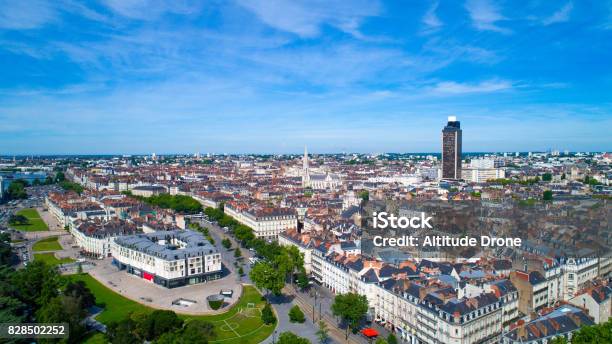 Aerial View On Nantes Feydeau District Stock Photo - Download Image Now - Nantes, City, Aerial View