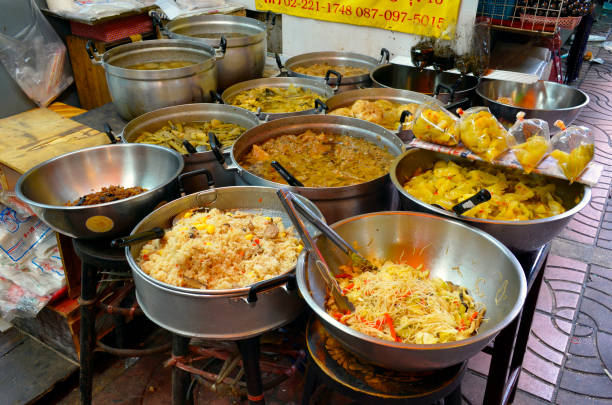 차이나타운, 방콕에서에서 식품 스 톨을 꺼내 - thai cuisine thailand asian cuisine chinese cuisine 뉴스 사진 이미지